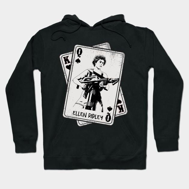 Retro Ellen Ripley Card Style Hoodie by Slepet Anis